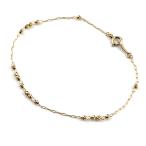 ショッピングused アガット agete デザインブレスレット YG イエローゴールド 腕輪 ブレスレット K18 レディース 中古