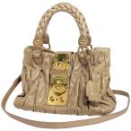 ミュウ ミュウ Miu Miu ロゴ ハンドバッグ 2WAY ショルダーバッグ マテラッセ ハンドバッグ レディース 中古