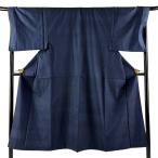  прекрасный товар мужчина кимоно длина 145cm длина рукава 70.5cm M. Ooshima эпонж ансамбль доказательство бумага есть черепаха .. темно-синий цвет натуральный шелк название товар б/у 