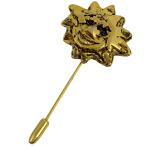 エルメス HERMES 太陽モチーフ ピンブローチ ブローチ GP ゴールド レディース 中古