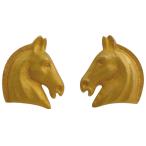 エルメス HERMES ホースモチーフ イヤリング 馬 GP ゴールド レディース 中古