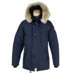 カナダグース CANADA GOOSE シャトー ダウンジャジェット フーディ ダウンコート アウター ダウンジャケット ネイビー メンズ 中古