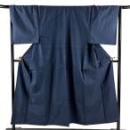  мужчина кимоно длина 150cm длина рукава 68cm L. эпонж геометрический рисунок темно-синий цвет натуральный шелк превосходящий товар б/у 