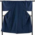  прекрасный товар мужчина кимоно длина 145.5cm длина рукава 69cm M. эпонж длина . темно-синий цвет натуральный шелк превосходящий товар б/у 