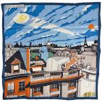  Hermes HERMES Calle 70 MINUIT AU FAUBOURG midnight four bru шарф шелк голубой многоцветный женский б/у 