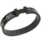  Hermes HERMES клик HH эмаль браслет клик трещина браслет metal черный женский б/у 