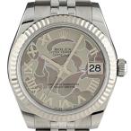 OH済 ロレックス ROLEX デイトジャスト ゴールダストドリーム ブラックシェル 178274NR 腕時計 SS WG 自動巻き マルチカラー レディース 中古