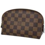  Louis * Vuitton Louis Vuitton небольшая сумочка cosme tik макияж cosme косметичка Damier Brown N47516 женский б/у 