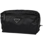  Prada PRADA косметичка Logo plate нейлон Nero ( черный ) женский б/у 