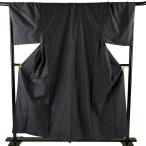 男着物 身丈154.5cm 裄丈71cm L 袷 紬 亀甲絣 紺色 正絹 秀品 中古