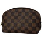  Louis * Vuitton Louis Vuitton небольшая сумочка cosme tik макияж cosme косметичка Damier Brown N47516 женский б/у 