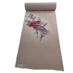 反物 秀品 付下げ 扇面 花車 ぼかし 薄ピンク 正絹 中古