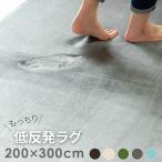 低反発ラグ 200X300cm 低反発 ラグ 滑り止め付き ラグマット ふわふわ もちもち 絨毯 じゅうたん おしゃれ 厚手 ホットカーペット対応 撥水 防ダニ 抗菌