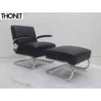  не использовался товар стандартный товар #THONETto- сеть # обычная цена 116 десять тысяч иен S411 чёрный натуральная кожа kanchi рычаг стул lounge диван табурет подставка для ног комплект 
