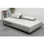 #Minotti/ рубец ti#LAWRENCE/ Lawrence система диван подставка для ног кожа серый / оттенок бежевого высококлассный elegant * Saitama отправка *
