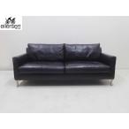 美品 ACTUS アクタス■eilersen アイラーセン■STREAMLINE SOFA ストリームライン ソファ 2PW 2人掛けワイド 黒 本革レザー 定価86万円