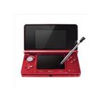 【送料無料】【中古】3DS ニンテンドー3DS フレアレッド 本体 任天堂（箱説付き）