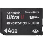【送料無料】【中古】PSP SanDisk UltraII メモリースティックPRO Duo 4GB 転送速度15MB/Sec SDMSPDH-004G-J61