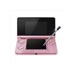 ショッピングニンテンドー3DS 【送料無料】【中古】3DS ニンテンドー3DS ミスティピンク 本体 任天堂（箱説付き）