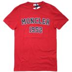 MONCLER モンクレール Tシャツ メンズ 半袖 丸首 プリント MONCLER 1952 コットン100％ レッド 29111 アウトレット 新品