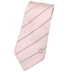 極美品 ルイヴィトン ブランド ネクタイ LV シルク クラヴァット・エク 8CM レギュラータイ ローズペール M78760 OJ10615