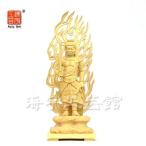 木彫り仏像桧木火炎光背岩台立5.0...