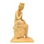 ショッピング仏像 木彫仏像　広隆寺形【弥勒菩薩半跏思惟像】　桧木 総高20cm