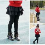 ショッピング韓国子供服 スカッツ レギンス スカート 冬フリル 裏ボア 韓国子供服