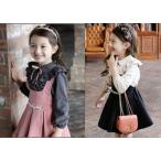 セットワンピ 2点セット ブラウス ジャンパースカート 韓国子供服