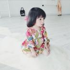  тропический принт One-piece Корея ребенок одежда 