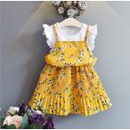 ショッピング韓国子供服 ワンピース キャミソール 小花柄 ミニ丈 韓国子供服