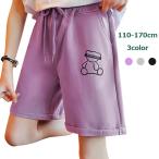 パンツ ハーフ ジャージ ストレッチ フラッシュプリント 110-170cm 韓国子供服