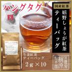 嬉野茶 タグつき しょうが紅茶ティーバッグ（2ｇ×10）和紅茶 茶葉 国産紅茶 九州 うれしの紅茶  ポイント消化 お試し