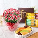母の日 プレゼント 2026 花とスイーツ カーネーション いちごホイップ 銀座千疋屋 フルーツバウムクーヘン 鉢植え 高級