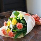 薔薇　カーネーション 花束 黄 オレンジ系 生花 プレゼント 母の日 父の日 父の日 誕生日 結婚記念日 結婚祝い 送料無料