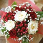 敬老の日 花束 ブーケ 赤 ブバルディア 花瓶のいらない花束 生花 プレゼント ギフト誕生日 結婚記念日 結婚祝い 画像 送料無料
