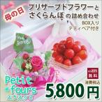 母の日 父の日 限定 プチフール プリザとさくらんぼ 佐藤錦 2025年 予約 詰め合わせ ギフト