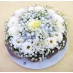 フラワーアレンジ ホワイト クリスマス ケーキ 生花 プレゼント 母の日 父の日 父の日 誕生日 結婚記念日 結婚祝い