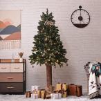 クリスマスツリー 150cm,180cm 北欧 おしゃれ オーナメント 飾り LED 30個松ぼっくり付 (180cm)