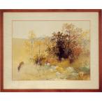 川合玉堂　絵画　高原深秋　　【複製】【美術印刷】【巨匠】【変型特寸】