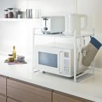 伸縮レンジラック フック 収納 キッチンラック レンジ台 マルチラック 棚付き 便利 レンジ トースター ナチュラル ホワイト ブラック シンプル タワー tower