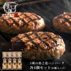 ショッピングハンバーグ ハンバーグ ギフト お取り寄せ 冷凍 ハンバーグステーキ 格之進 3種の格之進ハンバーグセット（各2個合計6個入×2セット）