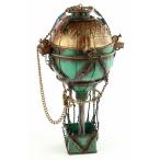 気球 オブジェ  インテリアオブジェ アンティーク 置物 ブリキ製 クラシックカー バス レトロ (全て手作り)