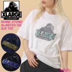 エクストララージ ラインストーン Tシャツ XLARGE RHINE STONE SLANTED OG S/S TEE 半袖 トップス LOGO ショートスリーブ クルーネック メンズ 101252011054