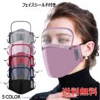 フェイスシールド　マスク 防護メガネ付き　呼吸弁無し　バルブ無し　接客業　フィットマスク　冷感　フェイスガード　エチケット　水洗い