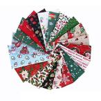 10枚セット 綿布 はぎれ 生地 クリスマス柄 20cm×25cm コットン 手作り ハンドメイド 洗える 通気性 肌触り良い 手作り 手づくり 花柄