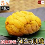 ウニ 岩手県産 うにの貝焼き うに 国産 貝焼き 焼きウニ 貝焼 1個あたり80g 5ヶ おつまみ 酒の肴