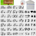 40 PCS Letter Stencils for Painting on Wood - Reusable Washable Plastic Art Stencils Template with Calligraphy Font Uppe