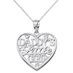 ショッピングDaddy 925 Sterling Silver 'Daddy's Little Girl' Heart Shaped Pendant Necklace 16