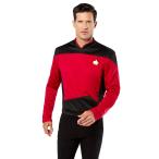 ショッピングSTAR Rubie's mens Star Trek the Next Generation Deluxe Commander Picard Adult Shirt Costume Top Red Extra-Large US
